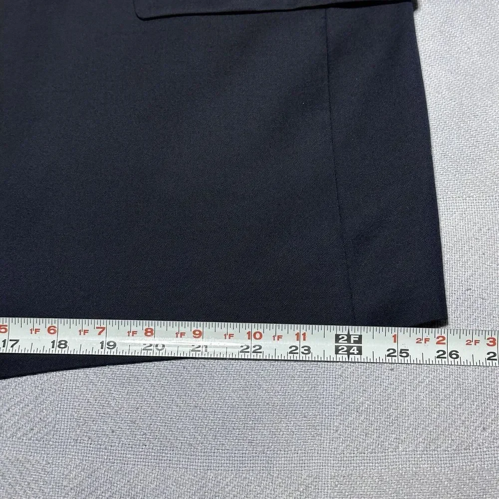 Joseph Abboud Loro Piano Wool‎ Dark Navy Two Button Blazer Jacket Men's Size 48R - Picture 13 of 16